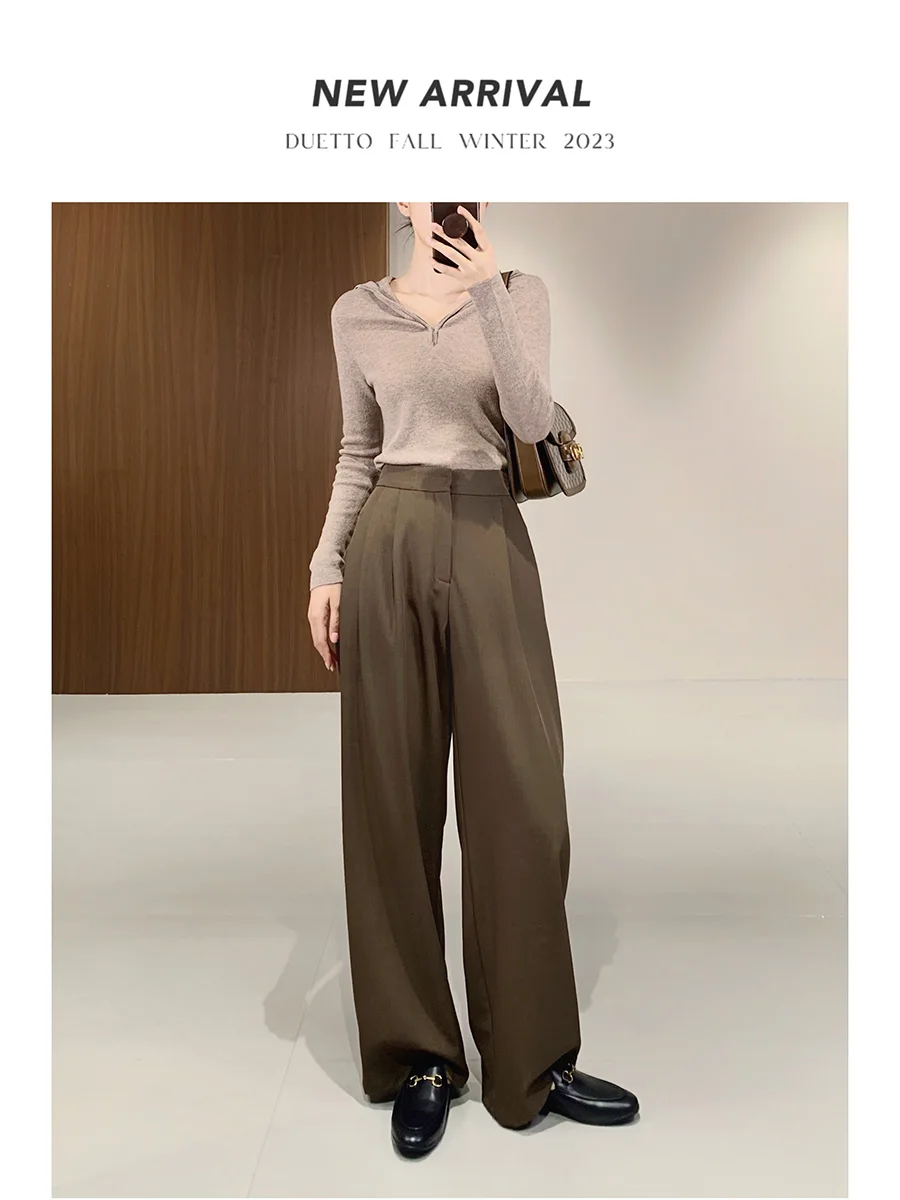 

Duetto High Waist Anti-Wrinkle hine Waable 3D Tailoring Suit Pants Comfortable Casual Trousers for Women