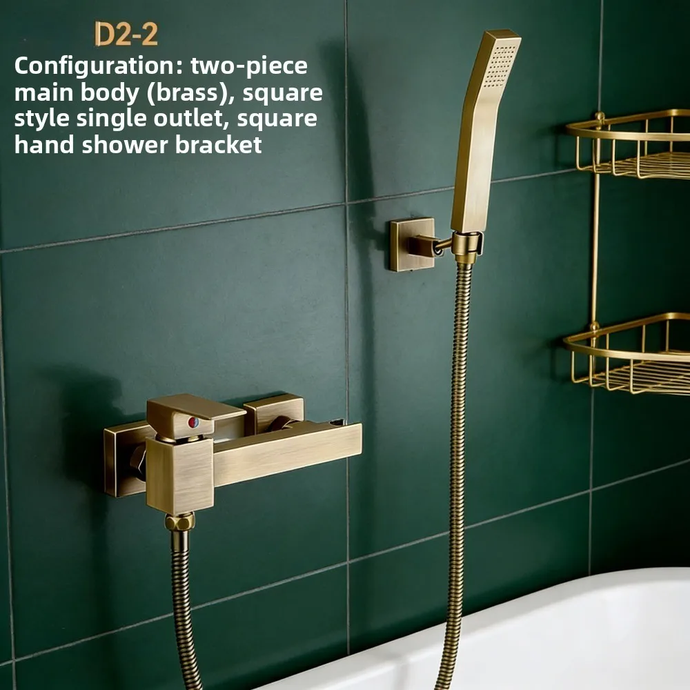 

American retro medieval shower set,Brass French bath faucet