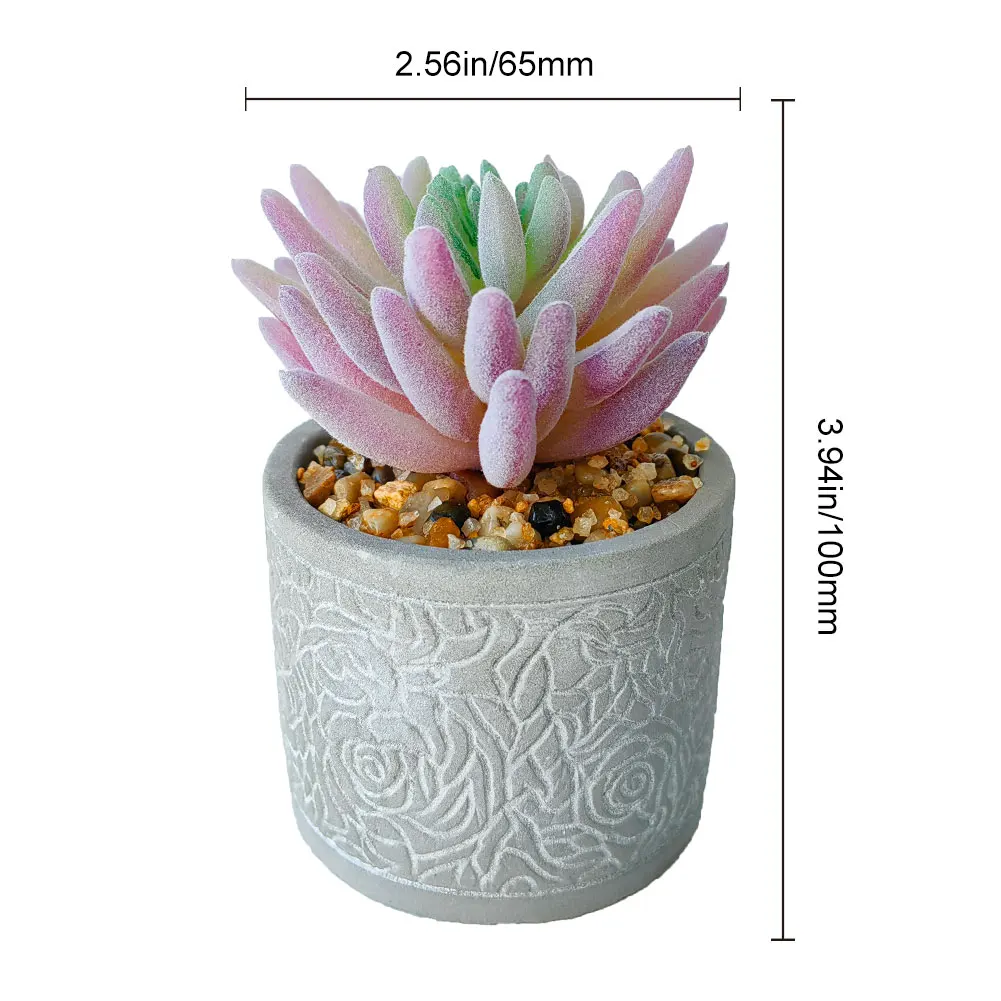 Artificial Succulents Potted,Realistic Fake Small Succulents Plants in Pots Decorative for Indoor Outdoor