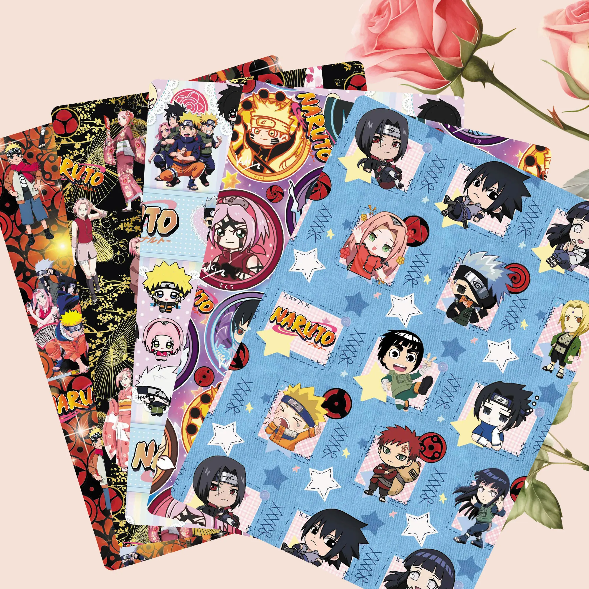 naruto Anime 140x50CM fabric cartoon patchwork children's home textile sewing doll skirt curtain DIY girl skirt tablecloth