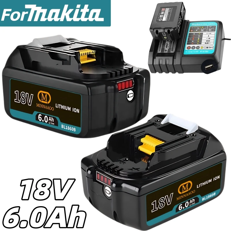 

6000 мАч для Makita, литий-ионная замена, совместимая с Makita BL1860B BL1860 BL1850, перезаряжаемая Аккумулятор для электроинструментов