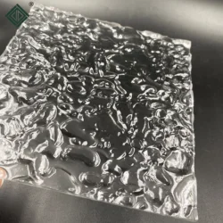 Transparent Water Ripple Acrylic Sheet, Stone Pattern, Plexiglass for Painting, DIY Jewelry Display 5mm Thickness, 2 Pcs