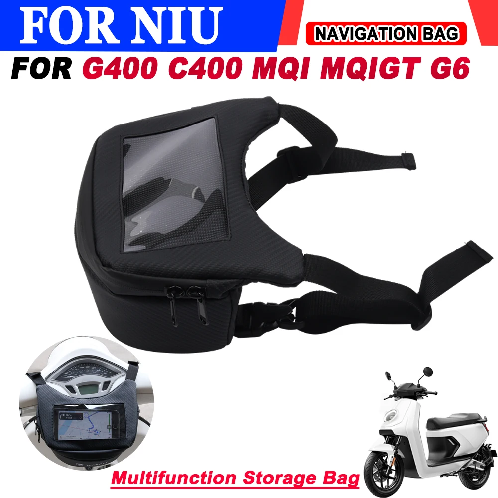 

For NIU G400 C400 MQI MQIGT G6 Motorcycle Handlebar Water Proof Multifunction Storage Bag Phone Navigation Pocket Waist Bag