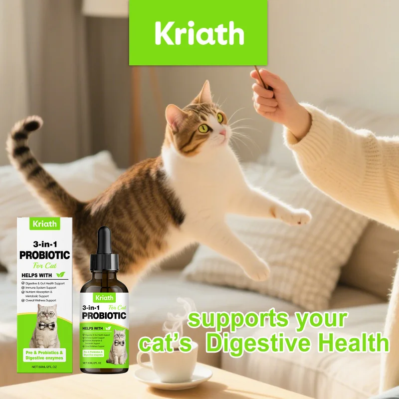 

Cat Probiotic Drops 3 In 1 Supports Intestinal Balance Promotes Digestive Comfort Easy Absorption Convenient Daily Supplement