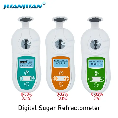디지털 당도계 휴대용 브릭스 측정기 식품 과일 꿀 당도 브릭스 굴절계 0~32% 0~53% 당도 측정기