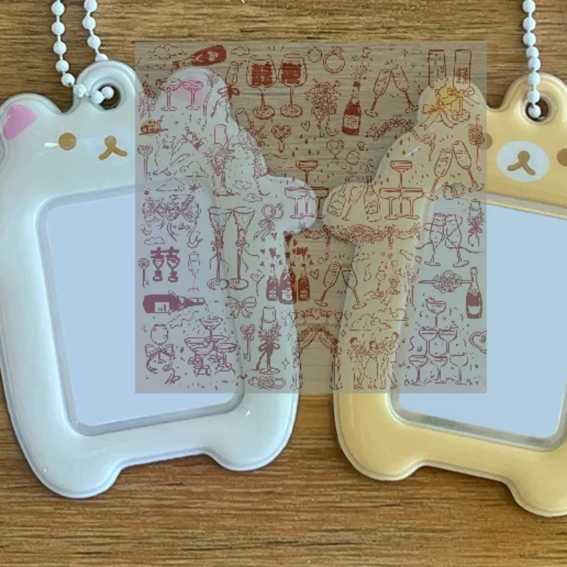 1Pcs Lazybear Photocard Student Card Case  2 Inch Photo Card Holder Idol Photo Protector Ornaments