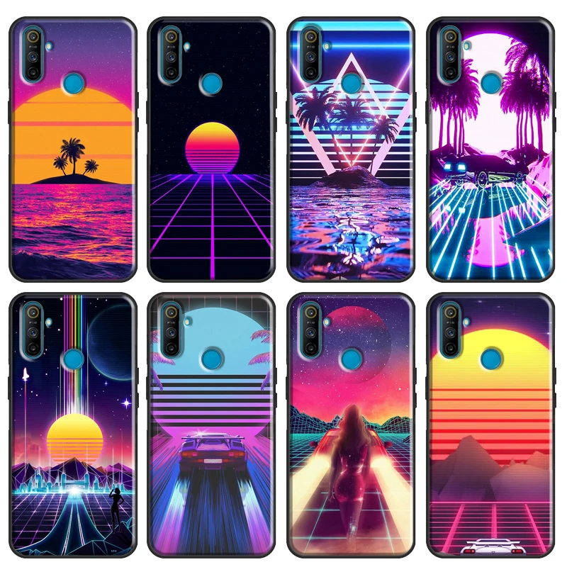 Vaporwave 80's Retro Neon Synthwave Soft For OPPO Realme 7 Pro 6 X7 X50 C11 C3 GT Case For OnePlus Nord 8T 7T 8 Pro Phone Cover