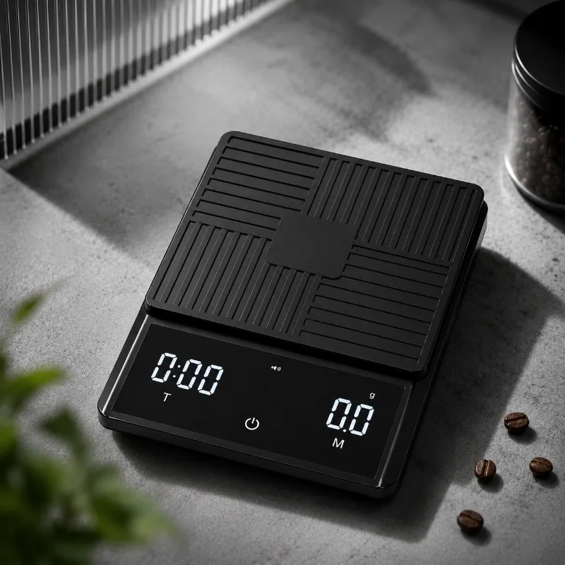 Smart Espresso Coffee Scale 0.1g Precision Touch Screen with Timer Pour Over Coffee Brewing Ratio Kitchen Tool
