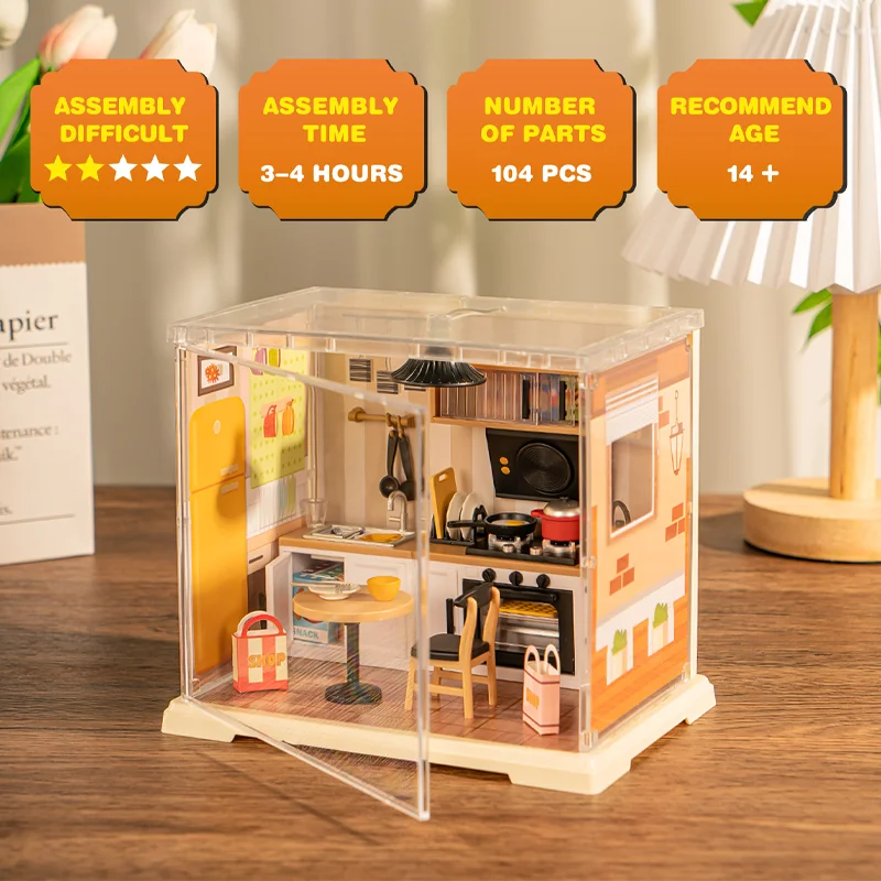 Nowy Miniaturowy Sklep Sypialnia Puzzle 3D Zestaw do Składania Model Budynku Ręcznie Robiony Domek dla Lalek z Meblami na Prezent Urodzinowy dla Przyjaciół