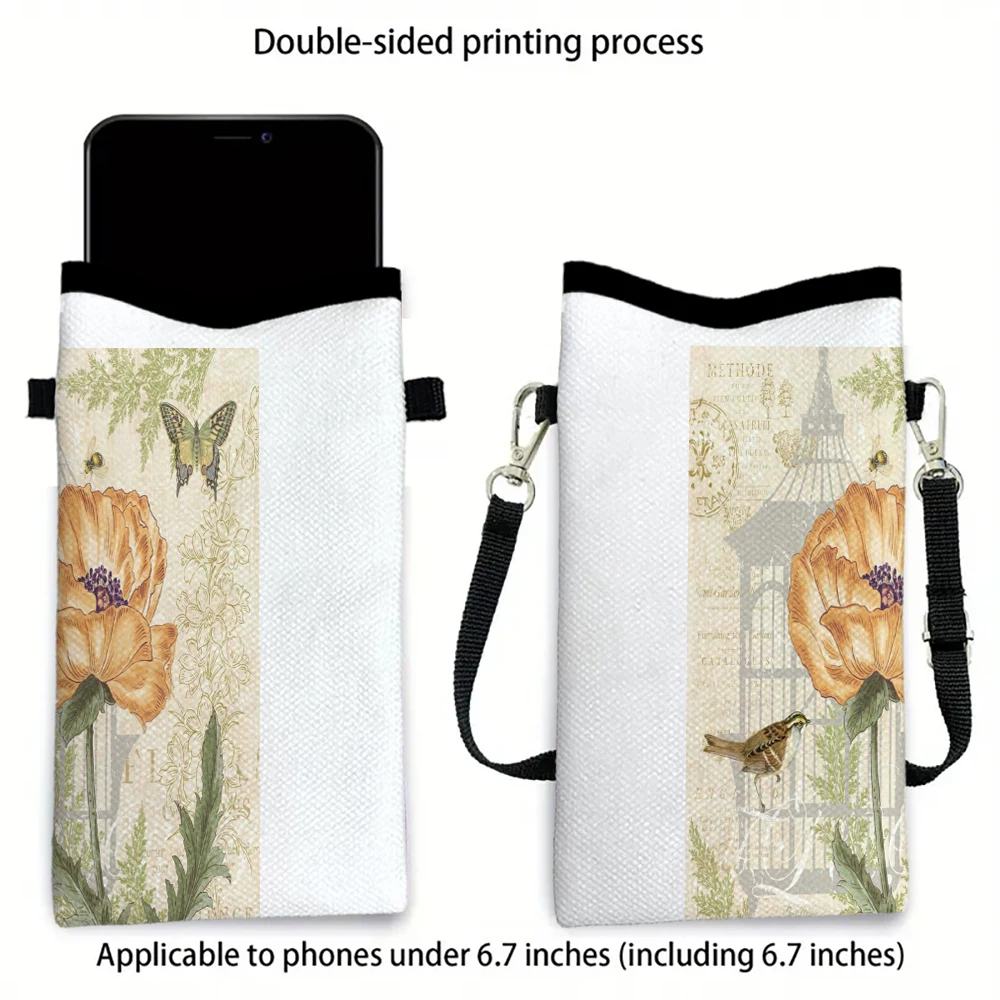 

Floral Nature Trail Fashion Mobile PhoneBag Multifunctional Crossbody PhoneBag Adjustable Strap Shoulder Bag for Women3.26