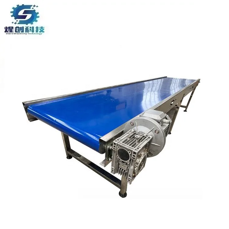 Powered SS304 Straight Flat Food Grade Conveyor Belt For Food Industry