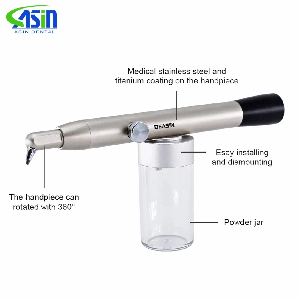 Dental Air Polisher aluminum Oxide Air Abrasion master Sandblaster Device Air Flow with Water spray teeth whitening sticker