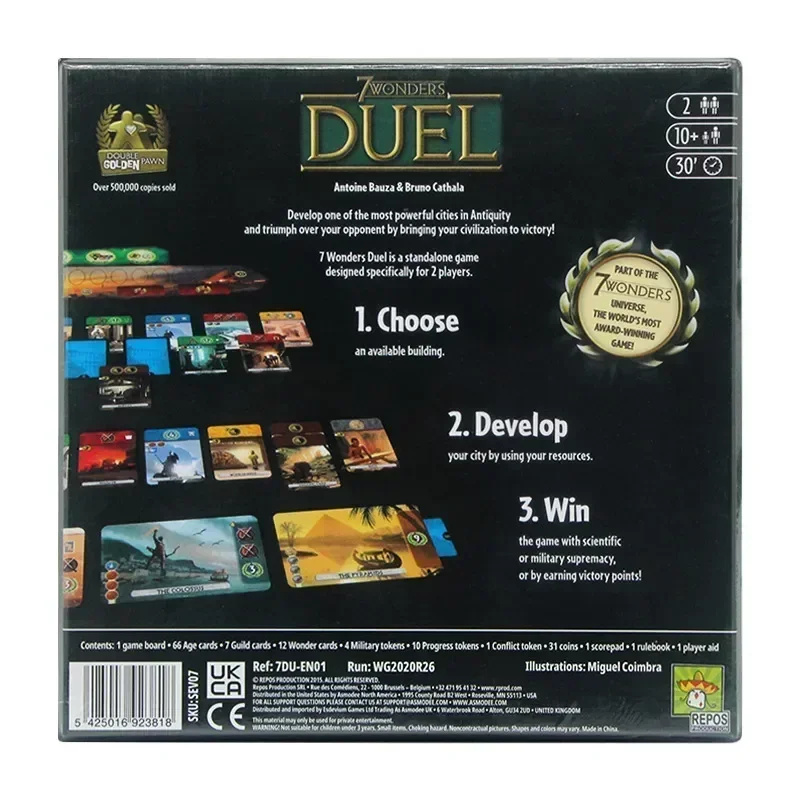 Board Games 7 Wonders Basic Duel English Version Card Fans Friend Party Strategy Cards Multiplayer Games Collection Toys