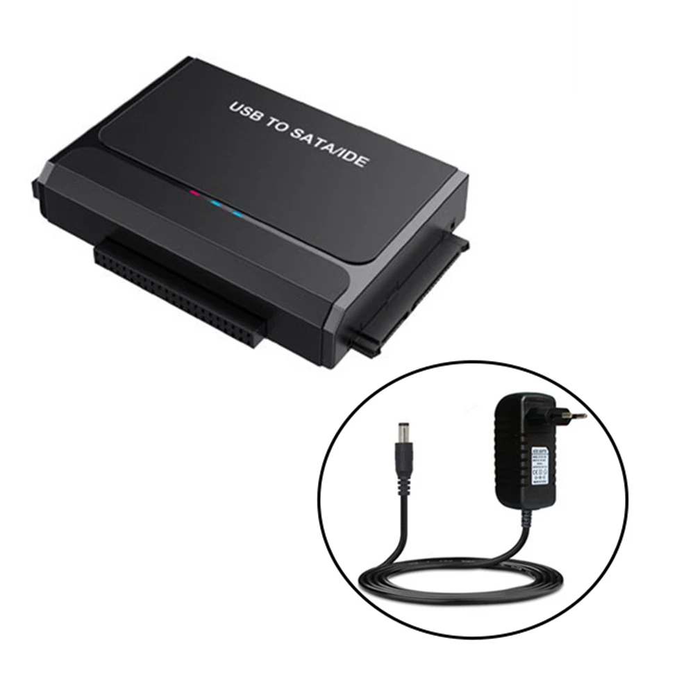 USB 3.0 Hard Drive Converter Fast IDE & SA TA Extender Adapter With Power Supply USB To For-SATA Adapter For Laptop Computer