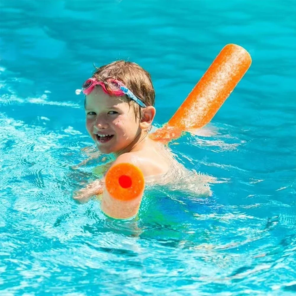 1Pc Flexible Foam Swim Noodle Solid Color Strong Buoyancy Floatation Stick For Pool Beach River Water Games view 3