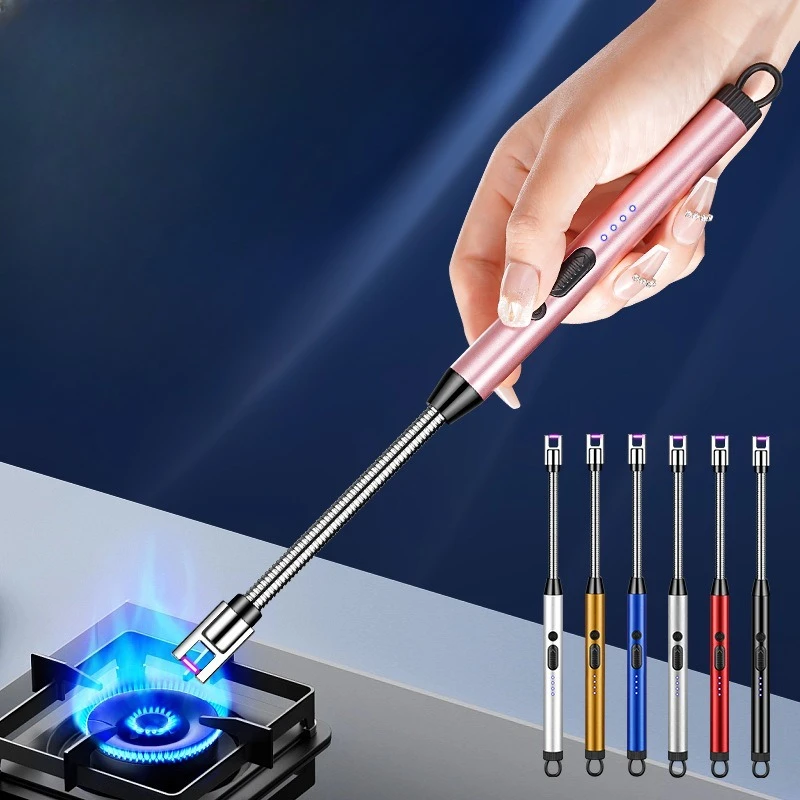 Windproof and Lengthened Kitchen Gas Stove Aromatherapy Candle Igniter Electronic Charging Lighter Natural Gas Igniter