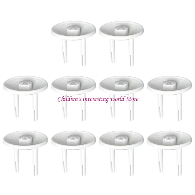 

10шт/установленные ударные электрические розетки, европейский раунд безопасности детей 2PIN Универсальный выход для питомников