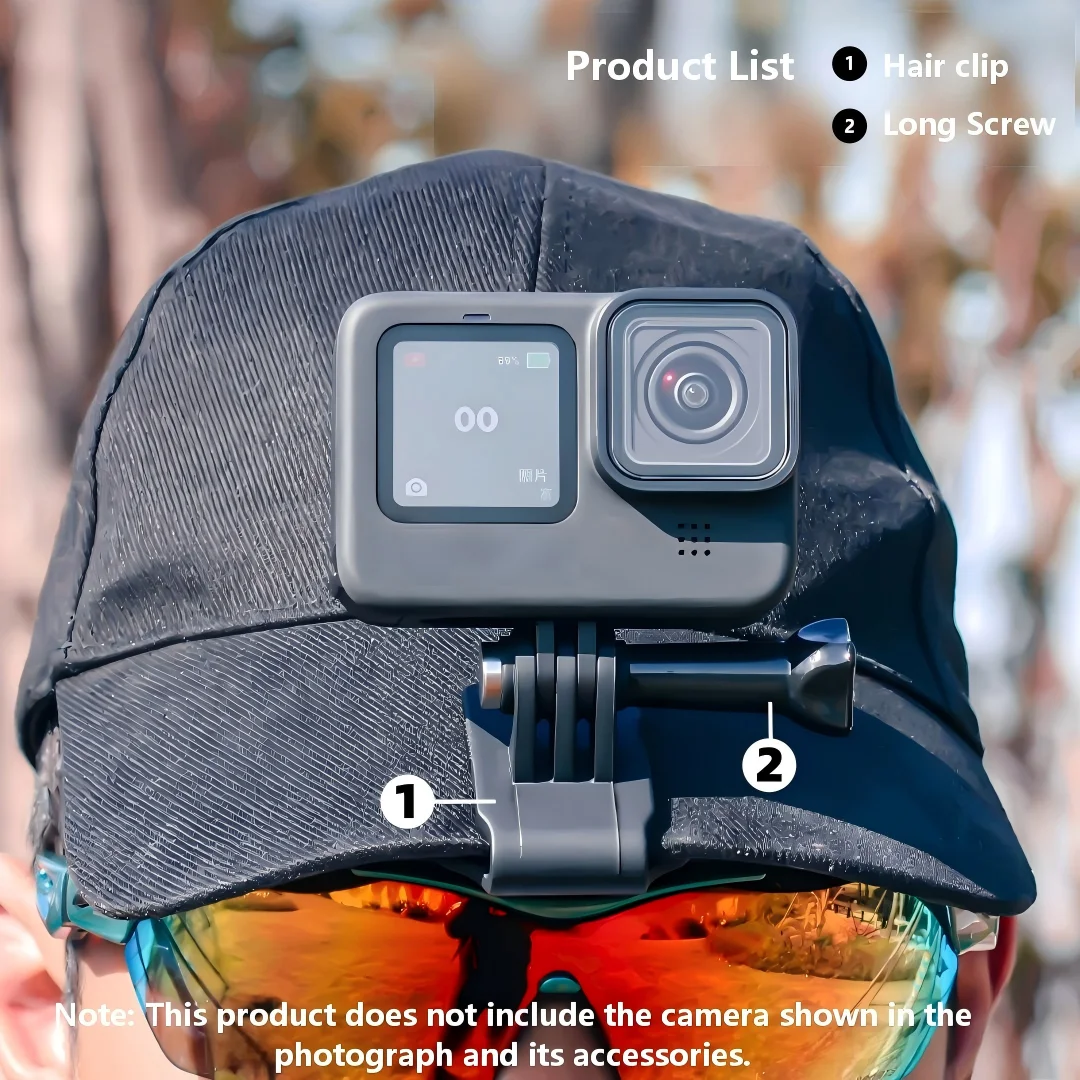 

Hat Clip Mount for GoPro Hero 13 12 11 10 9 Baseball Cap Clamp Holder for Insta360 DJI Action 6 5 4 3 Camera POV Accessories