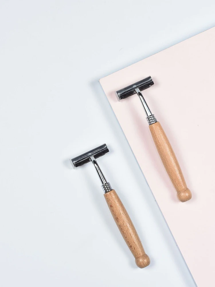 Travel Disposable Razors Manual Safety Shaver Bamboo Handle Stainless Steel Head for Men Home Hotel Travel Shaving Machine