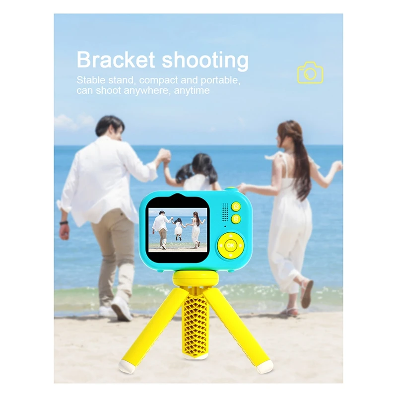 كاميرا S11 بدقة 48 ميجابكسل محمولة باليد عالية الدقة بعدسة مزدوجة للأطفال مع دعم فيديو الصور وكاميرا ثابتة متعددة الوظائف، بني متين