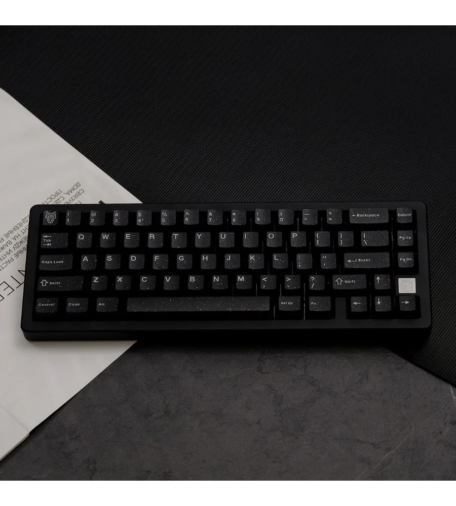 

Semi-transparent black gold/blue/black/cyan/purple transparent mechanical keyboard keycap 120 keys ABS two-color molding