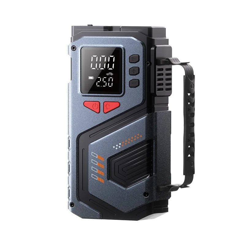 Portable Jump Starter With Air Compressor For 12V Petrol Diesel Car 150 PSI Car Tires Air Pump with LED Lights & Pressure Gauge