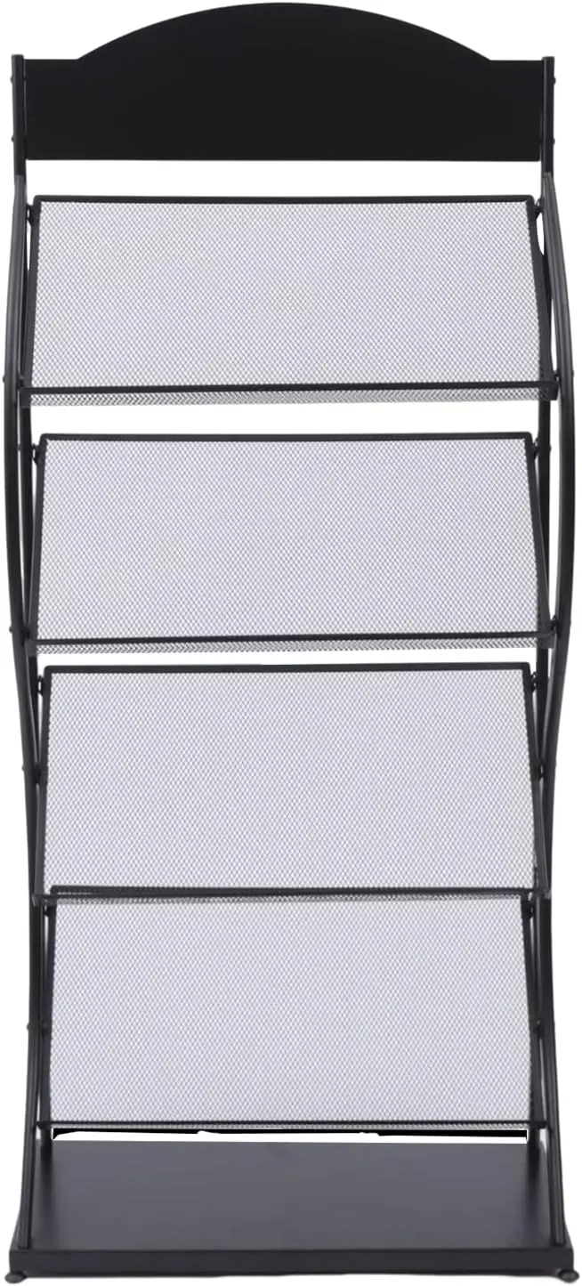 Gdasuya10 Floor-Standing Metal Magazine Rack, Jornal Storage Rack, Brochura Display Stand, Book Rack, Prateleira para Comércio