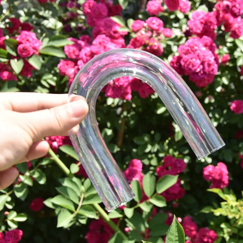 O.D 20/25/32/40mm Aquarium Transparent U-Tube Acrylic Pipe Fittings Plexiglass Elbow Connector Fish Tank U-shape Air Tube