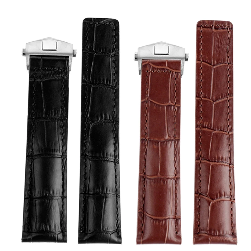 Ремешок из натуральной кожи для наручных часов, мужской браслет для часов, 19 20 мм 22 мм