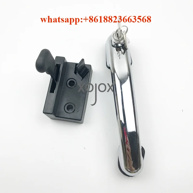 XOJOX For Hyundai R60-7 excavator cab door lock assembly inside and outside handle lock block anti-lock excavator accessories