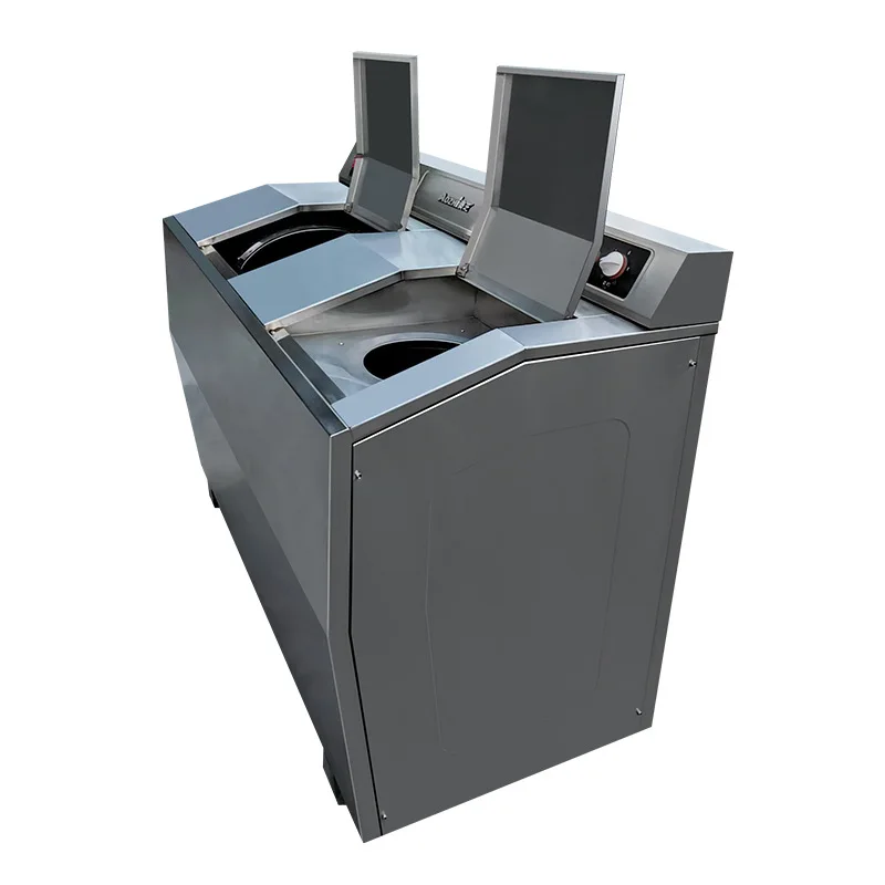 غسالة صناعية من نوع الطبل الأفقي ذات الأسطوانة المزدوجة 15 كجم آلة تنظيف ملابس العمل شبه الأوتوماتيكية للعمال #5