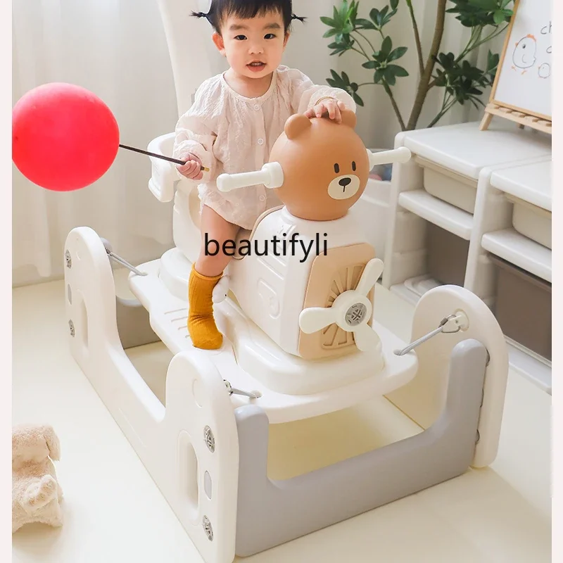 

Children's bouncy car baby, baby rocking car, horse two-in-one anti-drop trampoline Trojan horse