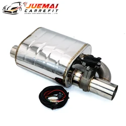 JUEMAI Electronic Exhaust Valve Muffler System Control with Bypass Button Side In/Out Stainless Universal 51 60 63 MM