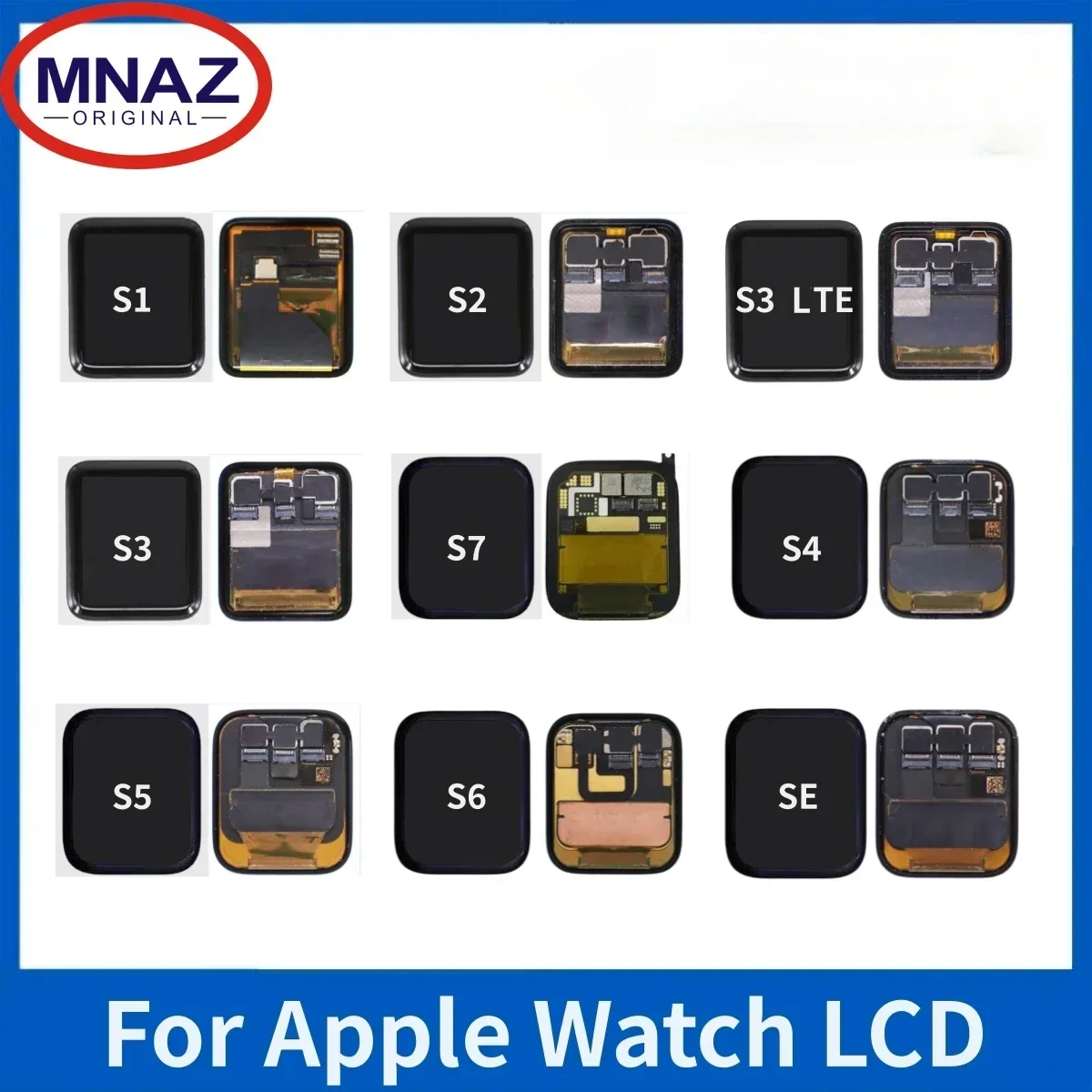 

Replacement Digitizer Screen Display LCD for Apple Watch Series1 2 3 4 5 6 7 8 Assembly IWatch Size 38/42/40/44/41/45mm 1 Piece