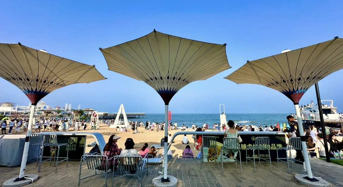 Modern Design Waterproof LED Eco Friendly Umbrella High Quality Outdoor Dining Kitchen Furniture Hotels Villas Hospitals