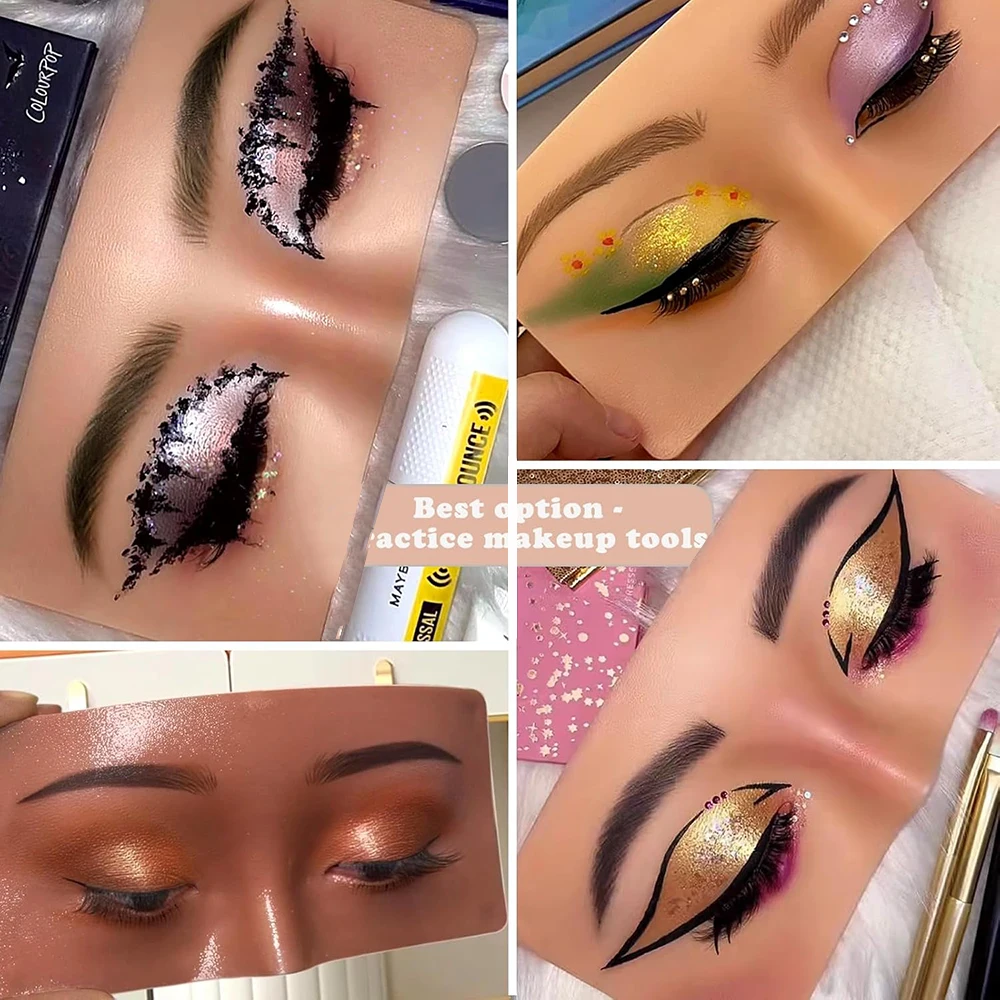 메이크업 연습 보드 눈썹 타투 연습 피부 눈 얼굴 트레이닝 실리콘 연습 패드 메이크업 뷰티 아카데미 화장품용