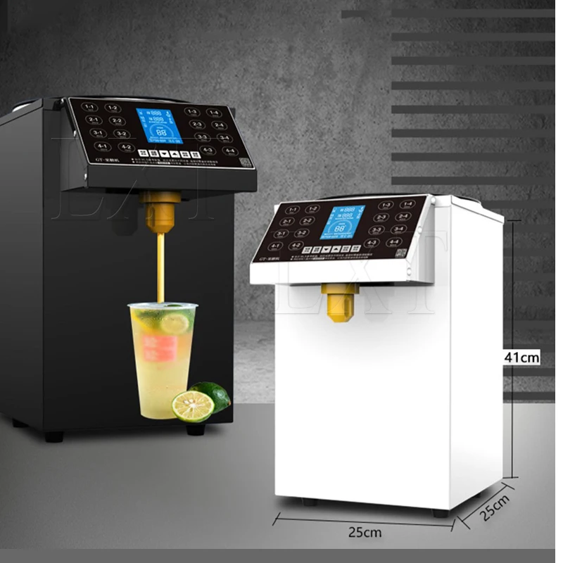 Quantitative Fructose Machine LCD Screen Syrup Dispenser Container For Bubble Tea Coffe Shop  Fructose Dispenser