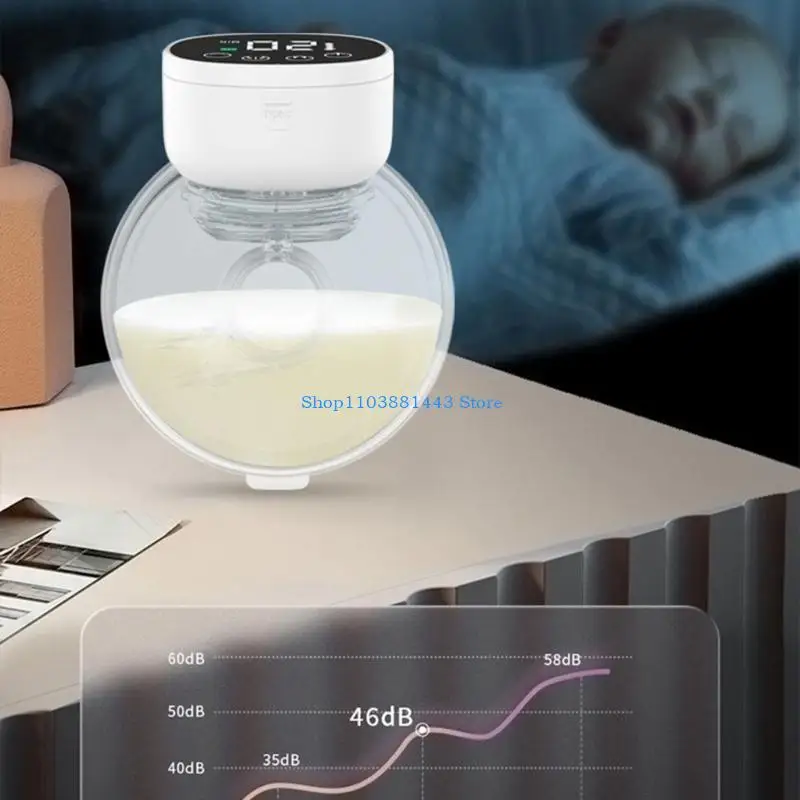 مضخة الثدي الكهربائية المحمولة Q6RE، مضخة الثدي الصامتة القابلة للارتداء، مستخرج الحليب المريح #4