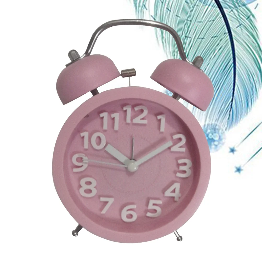 

Round Desktop Alarm Clock Creative Bell Small Timepiece Silent Non-Ticking for Home Office Bedroom Decor Ideal for Heavy