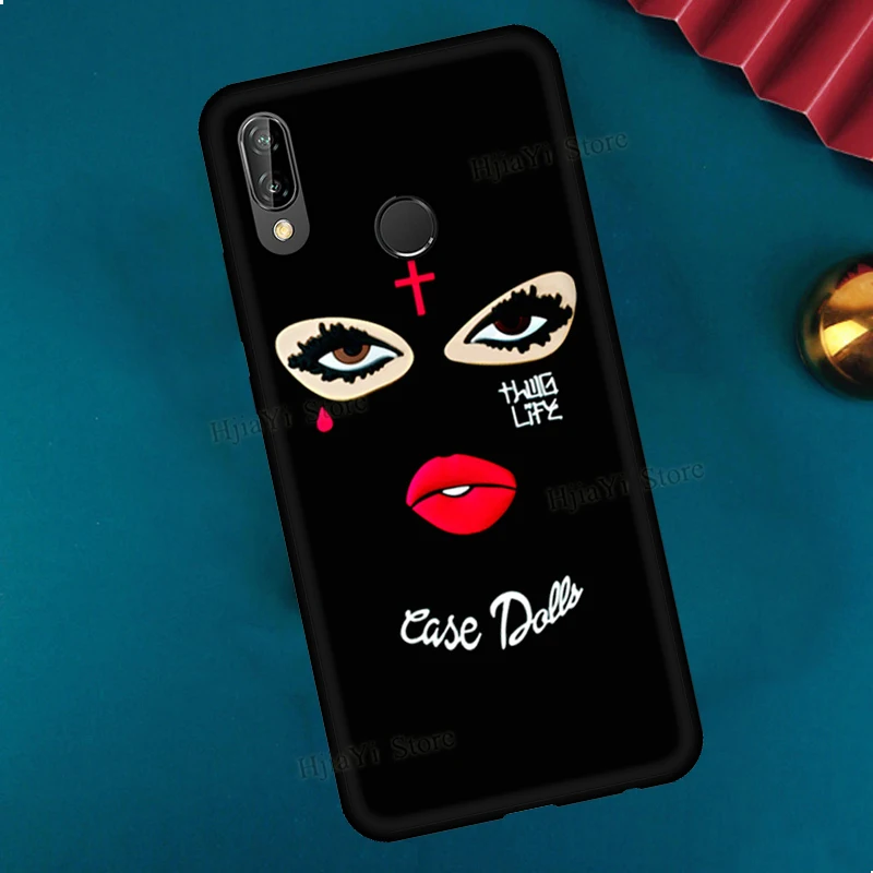 Masked Goon Thug Life Teared Girl Silicone Case For Huawei P30 Lite P40 P20 Pro P Smart Z 2021 2019 Mate 20 Lite Case Cover