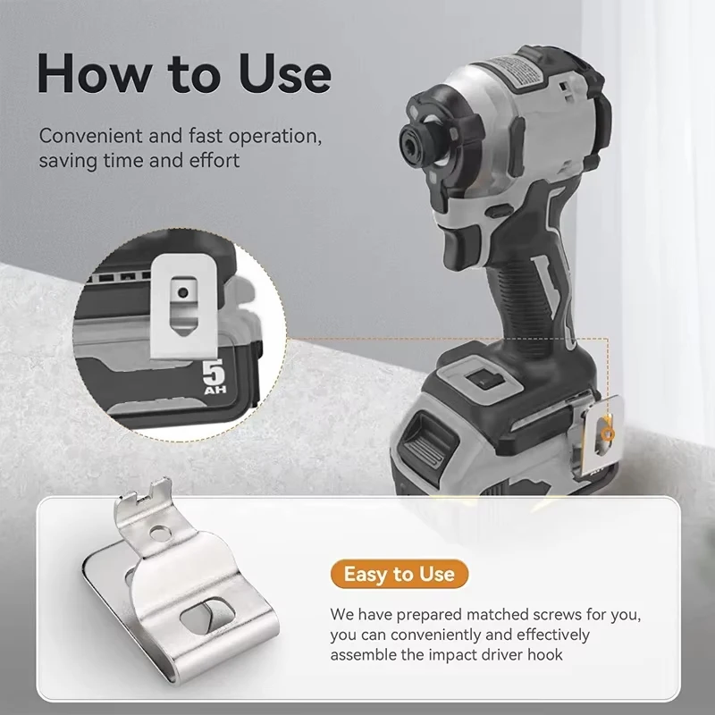 1pc Belt Hook for Dewalt/Makita/Bosch/Milwaukee/Worx 18V 20V Cordless Drills Wrench Holder Clip Hooks Power Tool Accessories