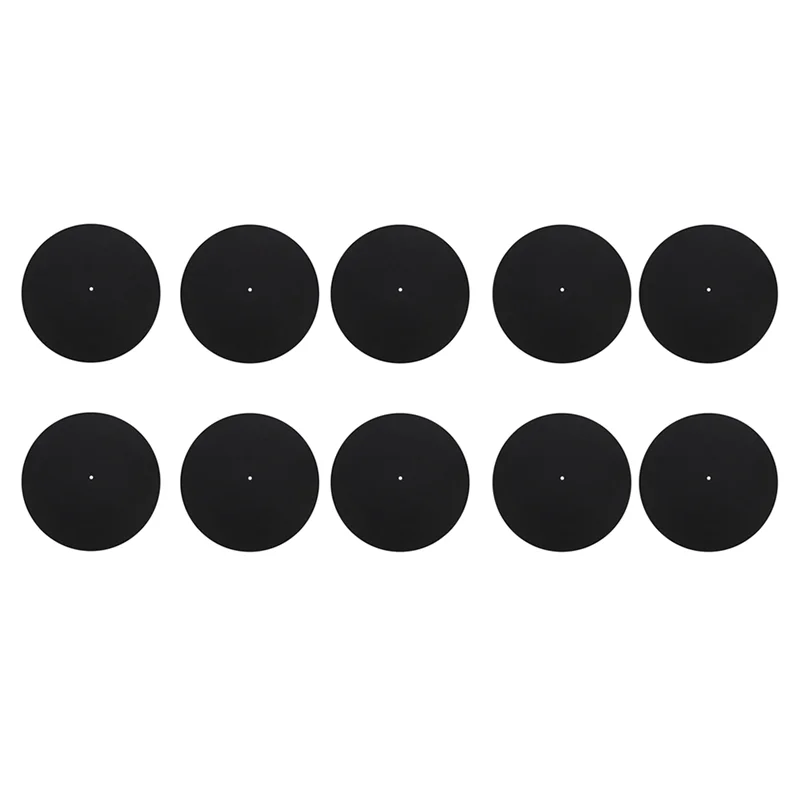 10 pièces Ultra-mince antistatique Lp vinyle platine tocadiste tapis pour phonographes plat doux tapis enregistrement Slipmat tapis
