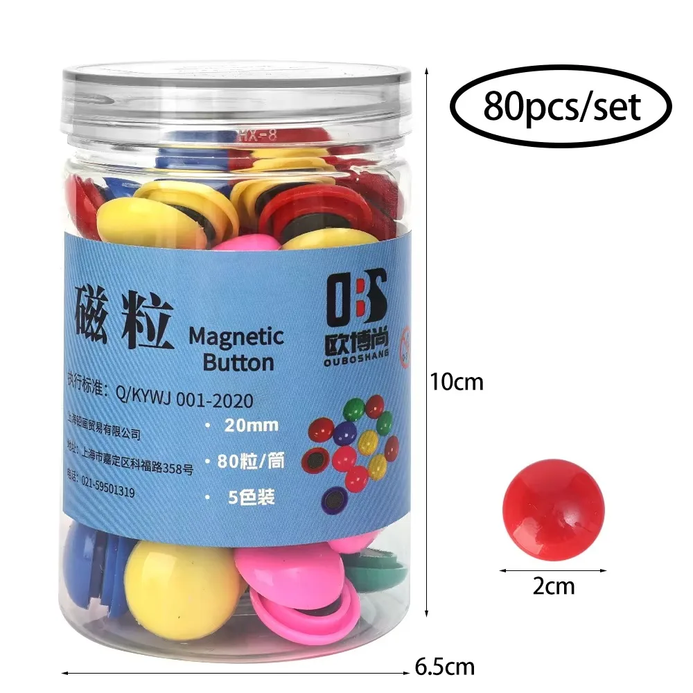 Baru 20/30/40Mm Manik Magnetik DIY Bulat Papan Tulis Kantor Magnet Warna-warni Stiker Papan Tulis