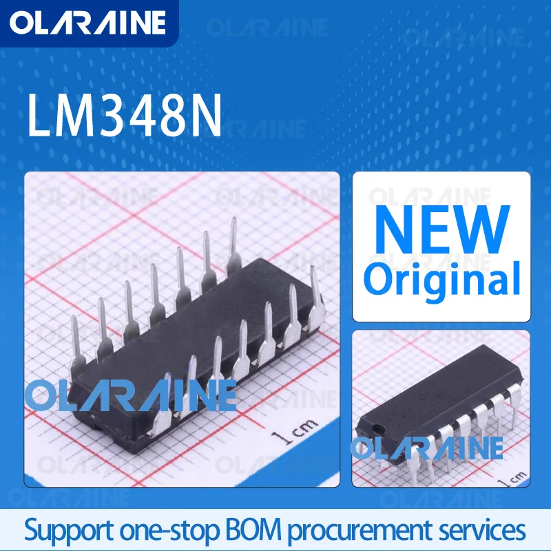

5/10/100Pcs LM348N PDIP-14 original 100% New ic chip Operational amplifiers RoHS 4 Channel SR - 500 mV/us Vos - 6 mV Ib -200 nA