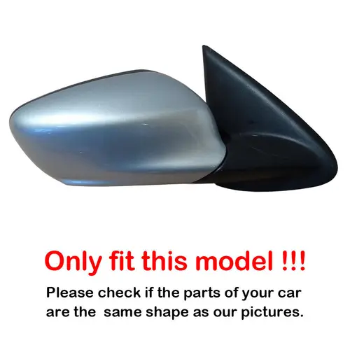 Imagen 2 del producto Para Peugeot 301 2012-2018 pegatina de coche cubierta de espejo retrovisor lateral tapa de ala puerta Exterior funda de vista trasera embellecedor carcasa cromada plateada