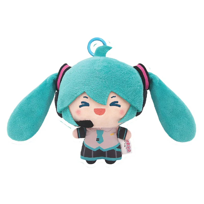 Kawaii Miku ذيل الحصان رمي أفخم دمية المفاتيح الطرفية قلادة فوفو دمية هدية عيد ميلاد ألعاب الدمى هدية