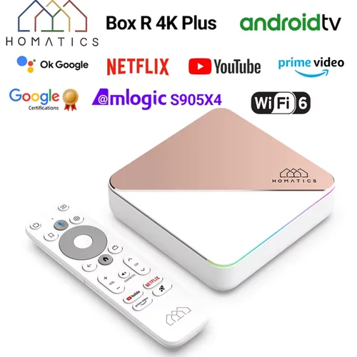 Imagen 2 del producto HOMATICS Box R 4K Plus TV Box Amlogic S905X4 DTS Audio Dolby Vision Atmos Wifi6 BT5.0 AndroidTV 11
