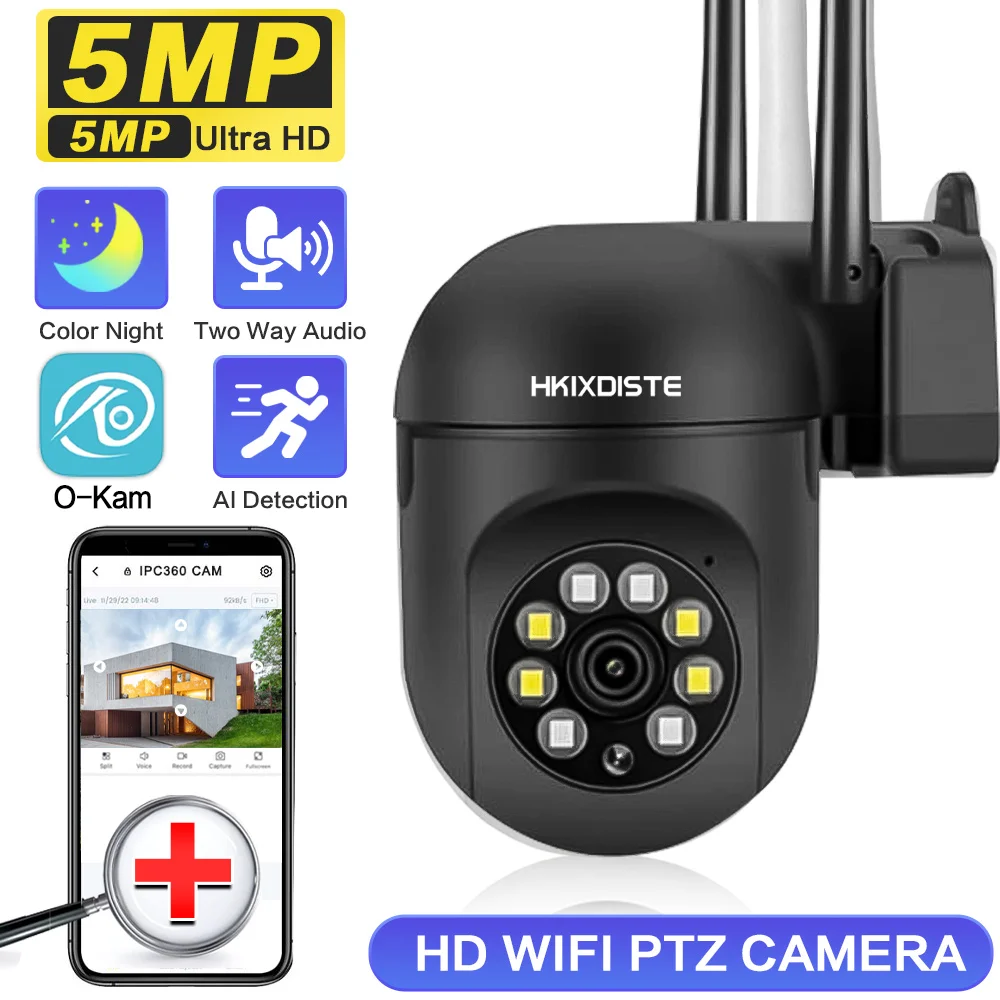 camera de seguranca ip interior hd wifi audio duplo cor visao noturna vigilancia cctv sem fio rastreamento automatico okam 5mp 5mp 01