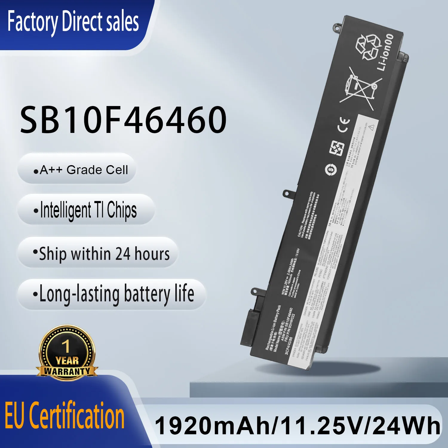 

SB10F46460 00HW022 00HW023 Laptop Battery For Lenovo ThinkPadT460s T470s Series SB10F46461 SB10F46474 SB10F46475 00HW036 00HW037