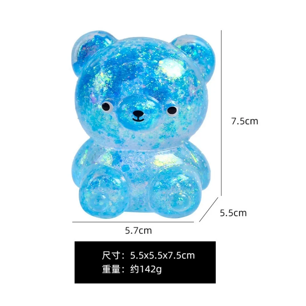 Simpatici giocattoli Squishy Bear Fidget Giocattolo da spremere a lenta crescita Divertente antistress Riduce la pressione Prop per bambini e adulti